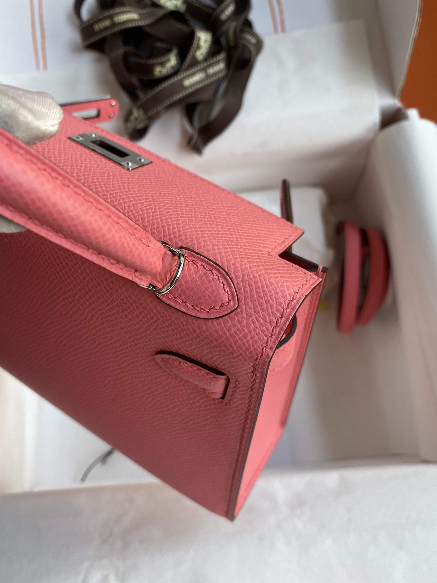 Hermes Kelly Mini II Bag 19CM In Rose Pink Epsom Leather